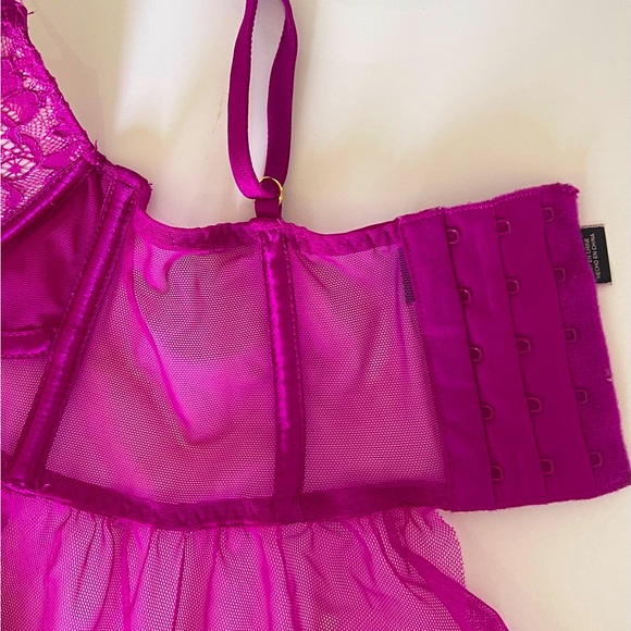 Victoria's Secret / Fuchsia Chemise / Babydoll / 34C / New - Picture 8 of 12